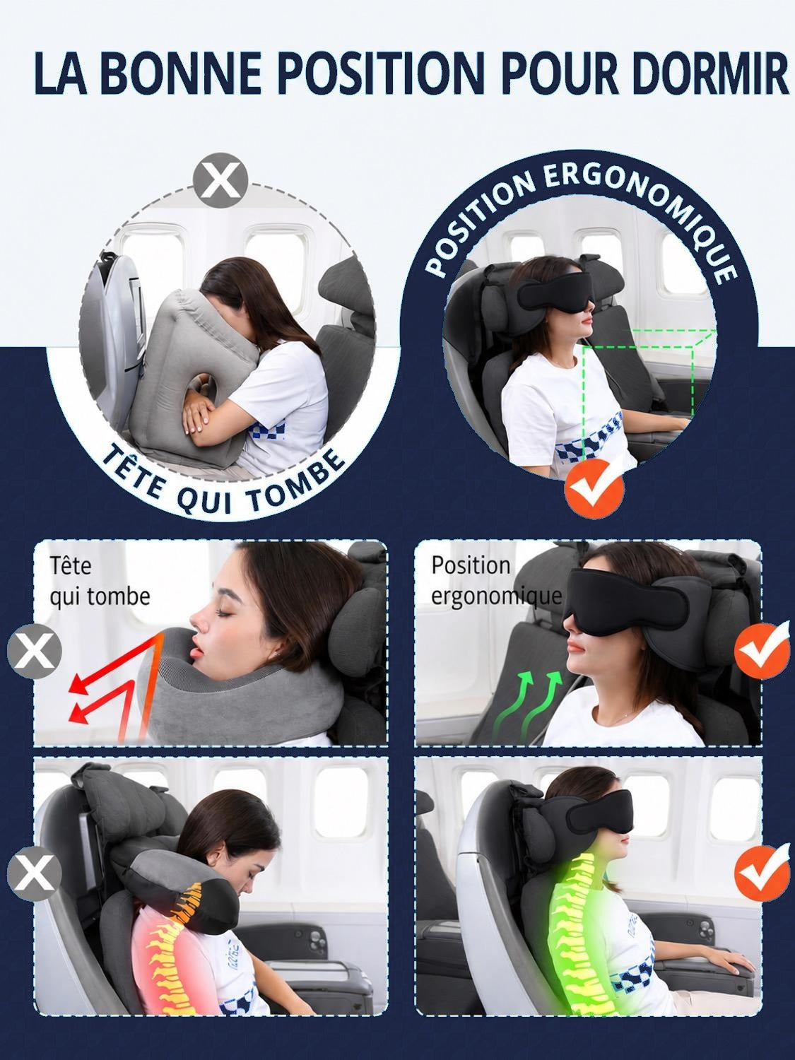La bonne position pour dormir, tête maintenue